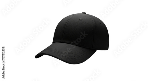 Minimal Studio Shot of Black Baseball Cap