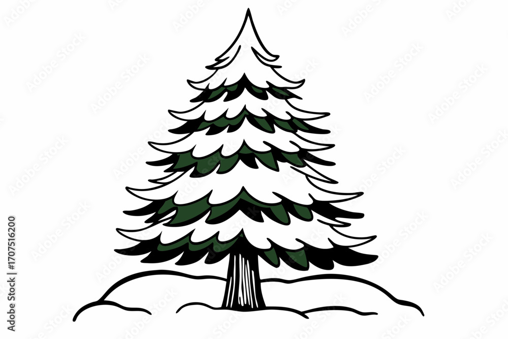Obraz premium christmas tree vector