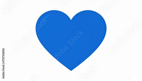 Free Download A vibrant, solid blue heart shape stands out against a plain white background. - GFXLoad