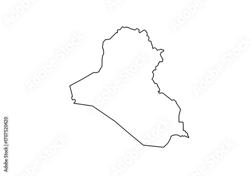 Outlined shape of a country