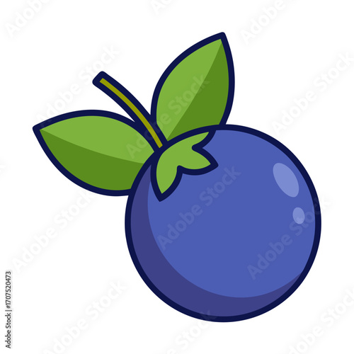 vector illustration of a bilberry fruit