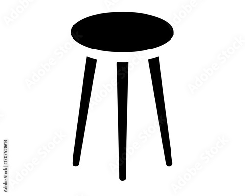 stool seat silhouette,bar stool  black silhouette vector