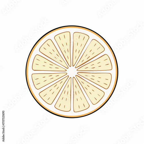 Sliced lemon displays its juicy segments against a white surface, suggesting freshness and a healthy lifestyle, evoking a bright and cheerful mood.