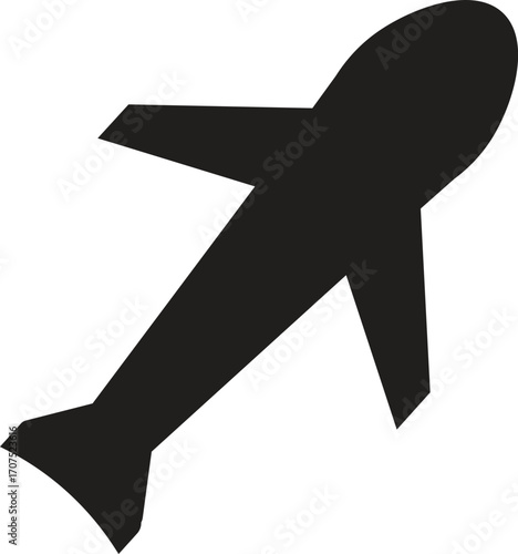 black airplane icon