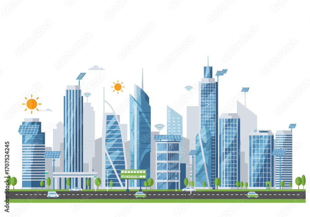 Fototapeta premium Modern Cityscape Architecture Design.