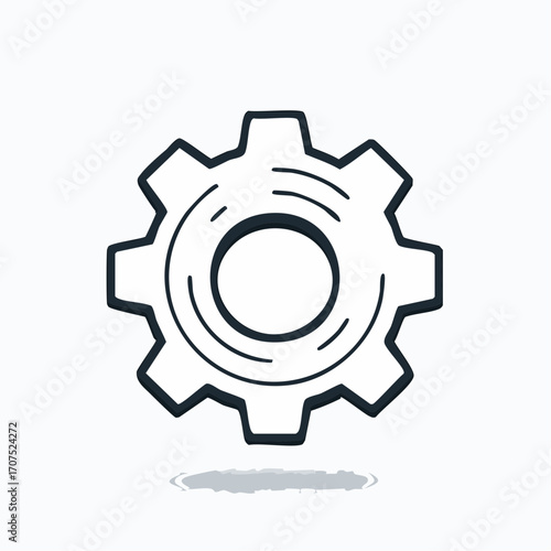 Gear rotates smoothly, representing mechanical processes and engineering solutions with precision and efficiency, showcasing industrial progress.