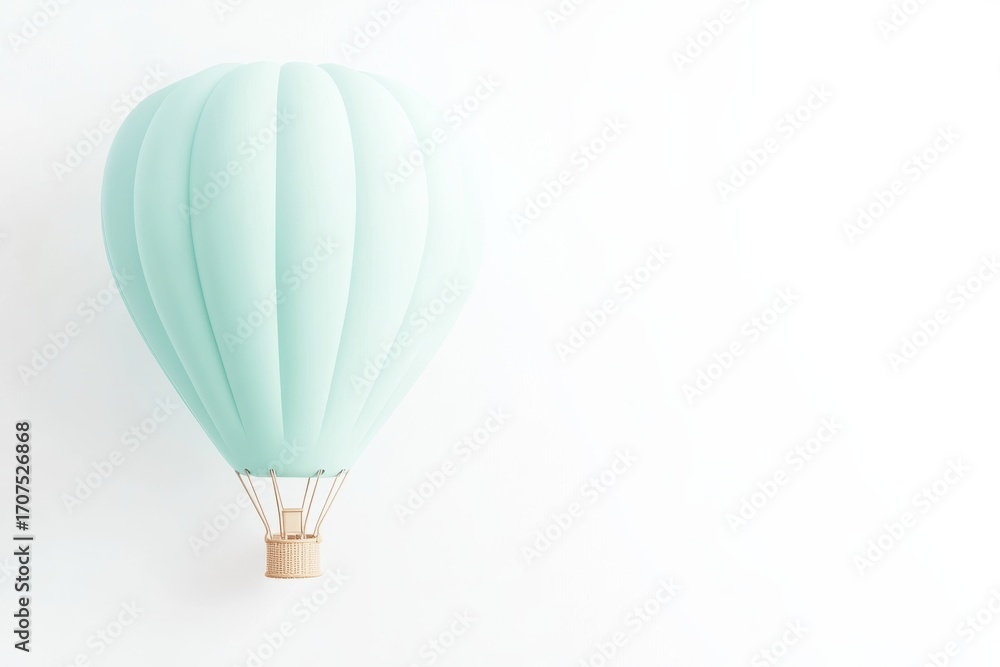 Fototapeta premium Whimsical miniature hot air balloon toy for kids' room decor and imagination play