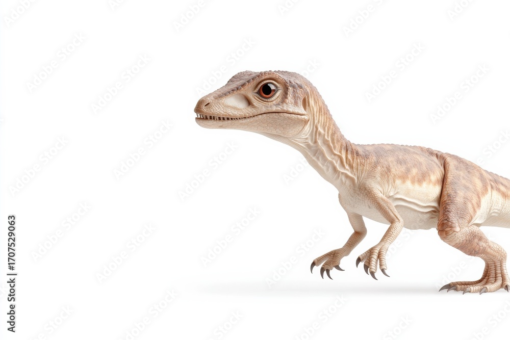 Fototapeta premium Realistic dinosaur illustration for educational and design use