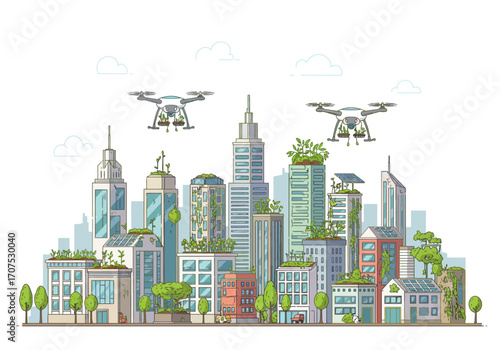 Drone Delivery System in Eco-Friendly City.