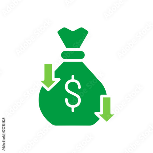 Saving Icon Vector Illustration Green Version