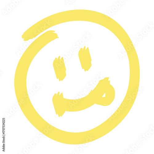 Smiley Face Crayon Doodle