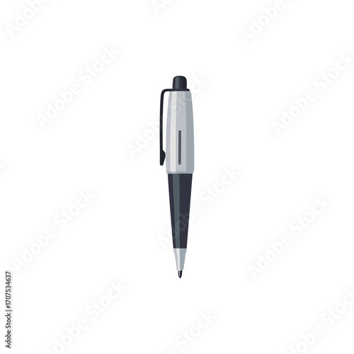 Writing pen icon logo flat vector design
