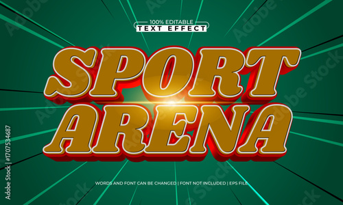 sport arena editable text effect for play