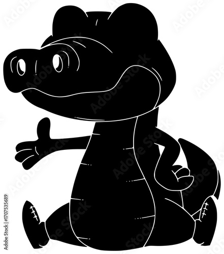 crocodile illustration animal silhouette giraffe logo wild icon wildlife outline zoo set cute elephant cartoon tiger collection lion zebra shape carnivore vector graphic background