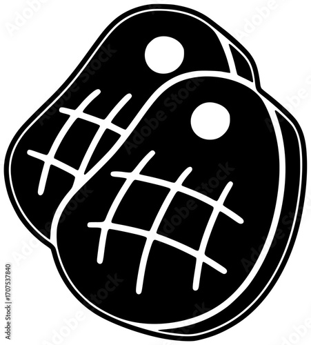 meat illustration barbecue silhouette steak logo food icon beef outline grill delicious dinner bbq grilled gourmet juicy cooking meal shape brown vector graphic background
