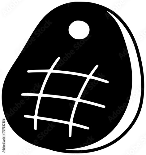 meat illustration barbecue silhouette steak logo food icon beef outline grill delicious dinner bbq grilled gourmet juicy cooking meal shape brown vector graphic background
