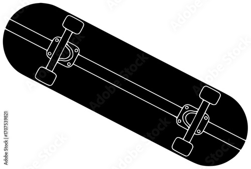 skateboard illustration equipment silhouette tool logo skate icon board outline sport lifestyle set hobby deck activity skateboarding art skater shape and vector graphic background