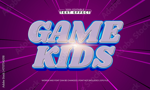 game kids editable text effect for play