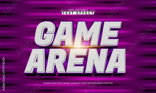 game arena editable text effect for play