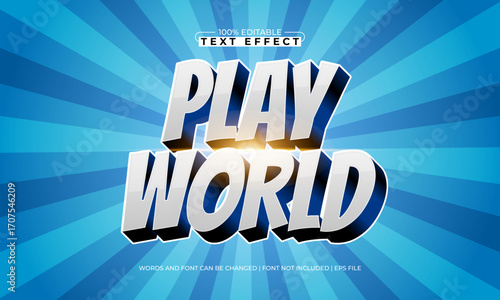 play world editable text effect for play