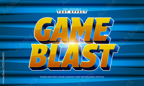 game blast editable text effect for play