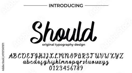 Should - Elegant Script Font for Smooth Handwritten Design and Creative Typography