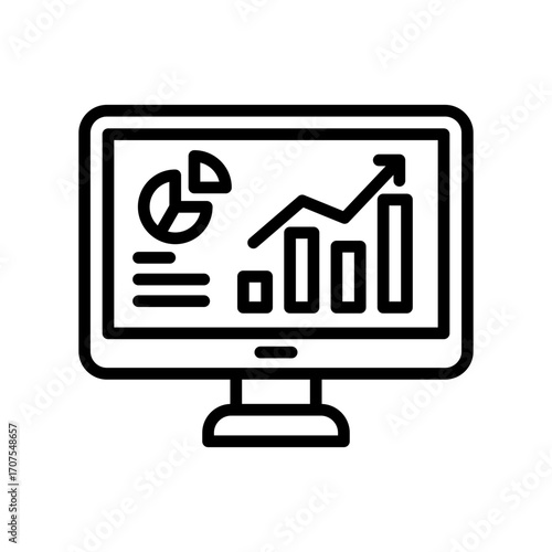 Dashboard Icon Vector Illustration Line Version