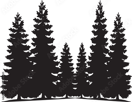 christmas trees vector