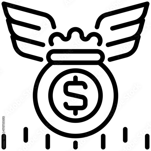 financial freedom icon isolated on white background. vector illustration icon for passive Income and investment