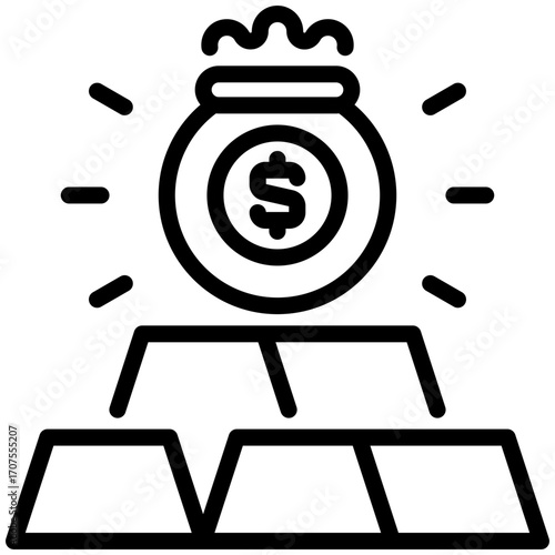 commodities icon isolated on white background. vector illustration icon for passive Income and investment
