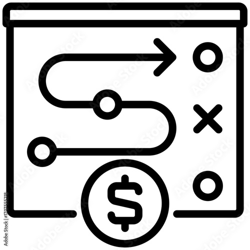 money planning icon isolated on white background. vector illustration icon for passive Income and investment