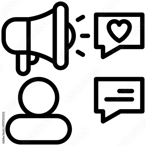 publicity icon isolated on white background. vector illustration icon for passive Income and investment