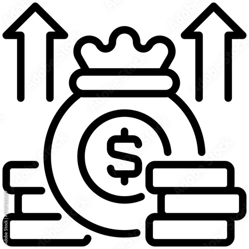 index fund icon isolated on white background. vector illustration icon for passive Income and investment