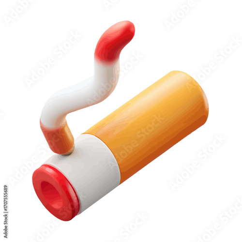 red pencil isolated on white