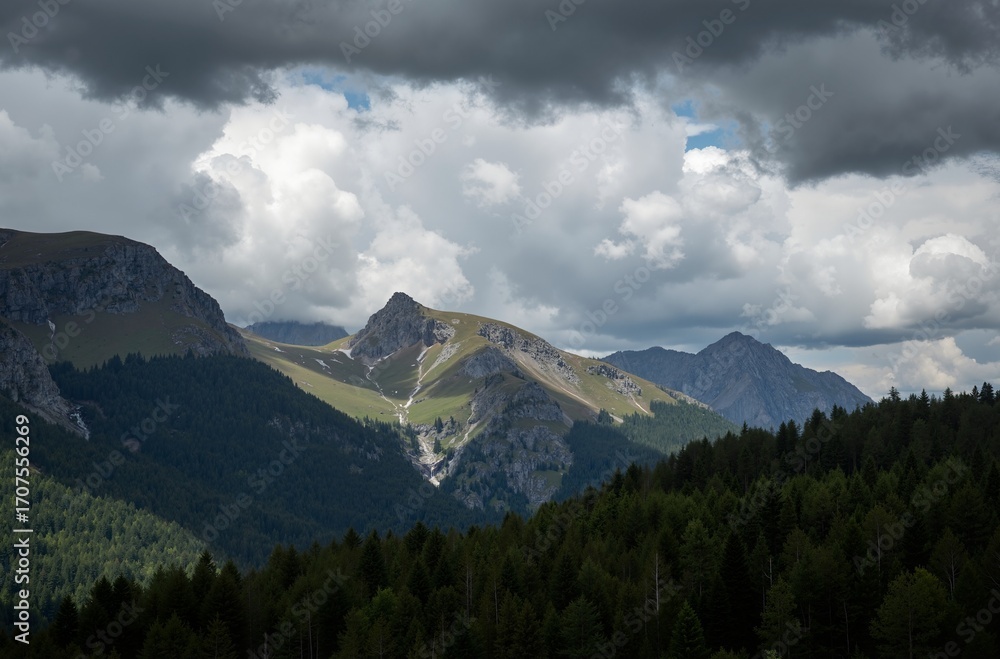 Fototapeta premium time lapse clouds over the mountains
