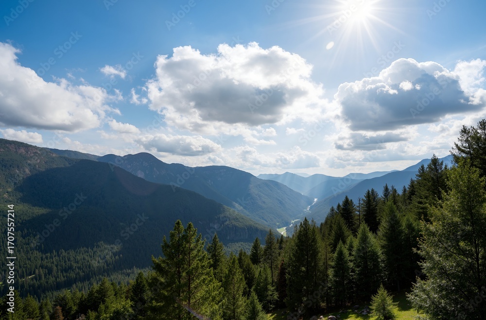 Fototapeta premium clouds over the mountains