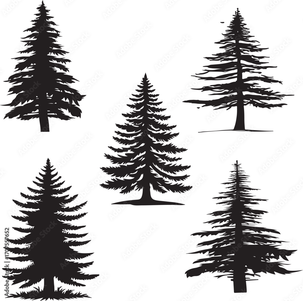 Fototapeta premium set of trees