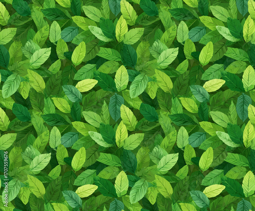 seamless pattern tiles: green leaves