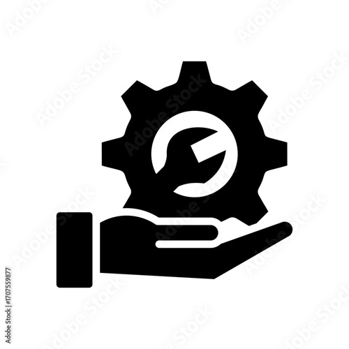 Service Icon Vector Illustration Glyph Version