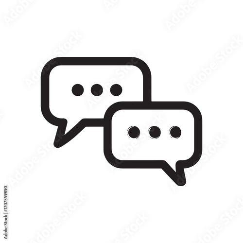 Chat Bubble Line Art Enhances User Experience