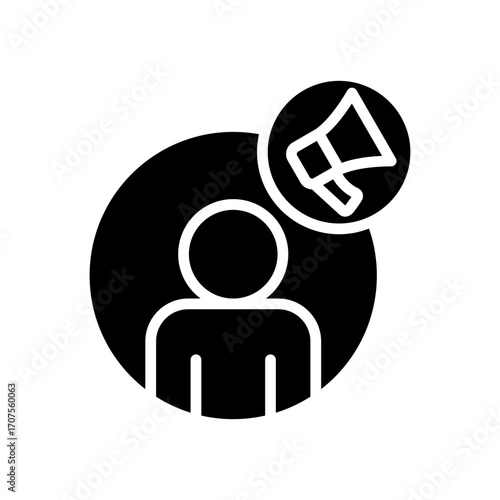 Agent Icon Vector Illustration Glyph Version