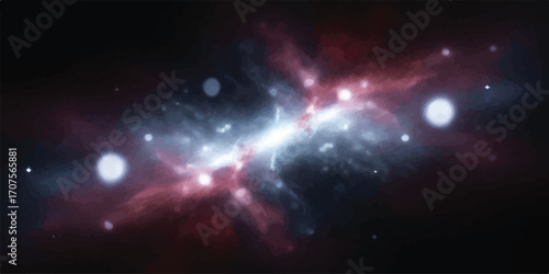 Abstract Dark Sky with Hints of Purple and White Clouds