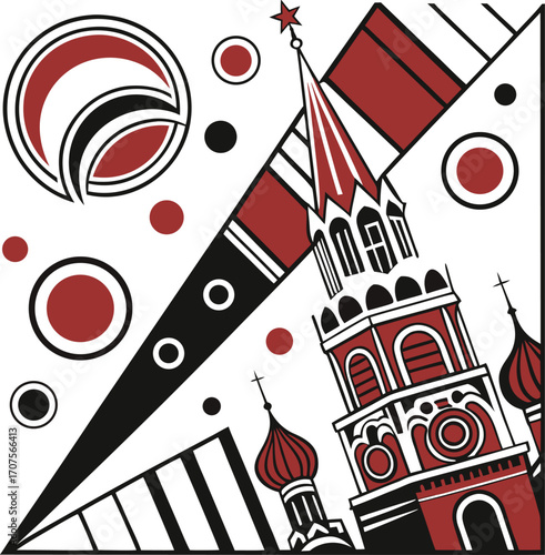 Abstract moscow architecture design