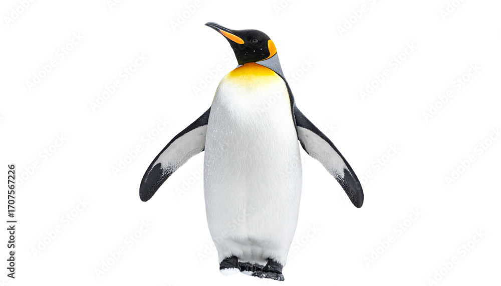 Fototapeta premium Penguin PNG, Arctic Animal, Transparent Background, Cute Bird, Antarctic Wildlife, Emperor Penguin, Baby Penguin, Winter Bird Illustration, Flightless Bird