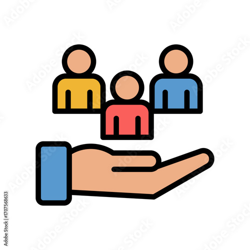 Employee Icon Vector Illustration Color Version