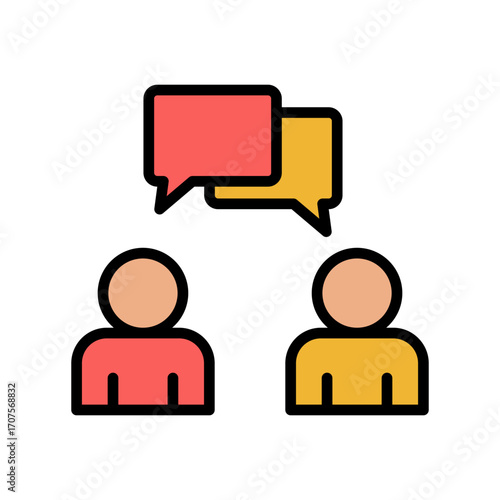 Conversation Icon Vector Illustration Color Version
