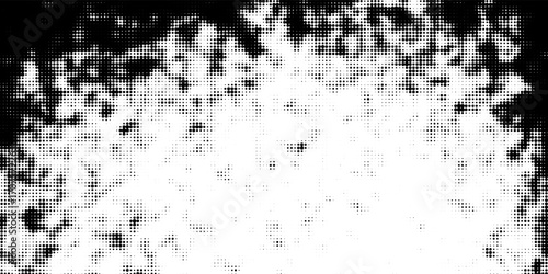 grunge Halftone white and black dots pattern and black gradient grunge texture background. Dotted line comic sport style vector illustration