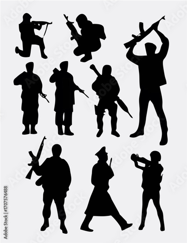 Military Silhouettes - Soldie...