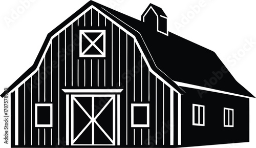  a Classic Agricultural Barn, Capturing Rural Charm and Traditional Farm Architecture