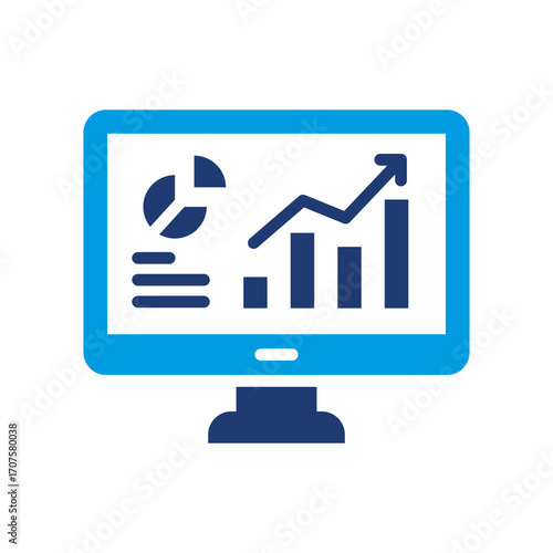 Dashboard Icon Vector Illustration Blue Version